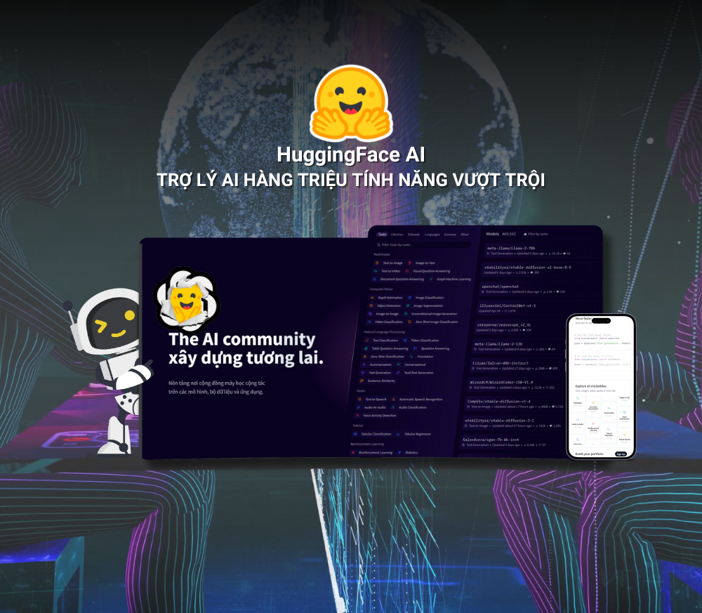 Tài khoản HuggingFace trợ lý AI